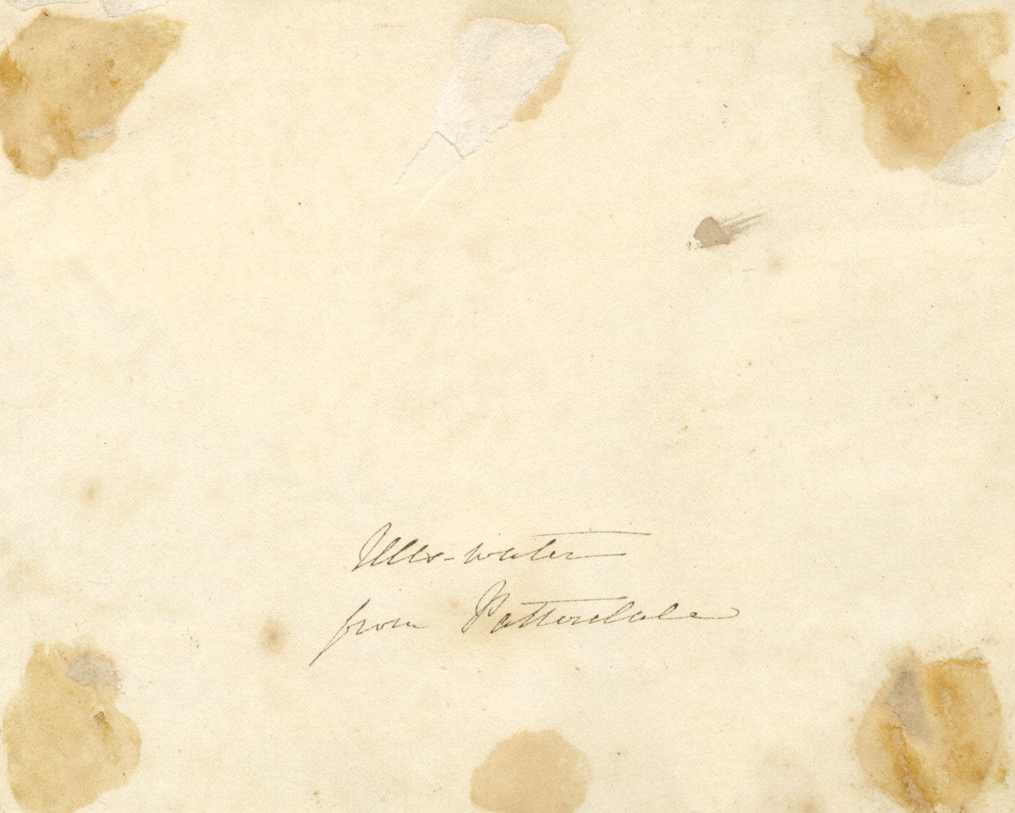 Ullswater desde Patterdale, Distrito de los Lagos: acuarela de mediados del siglo XIX