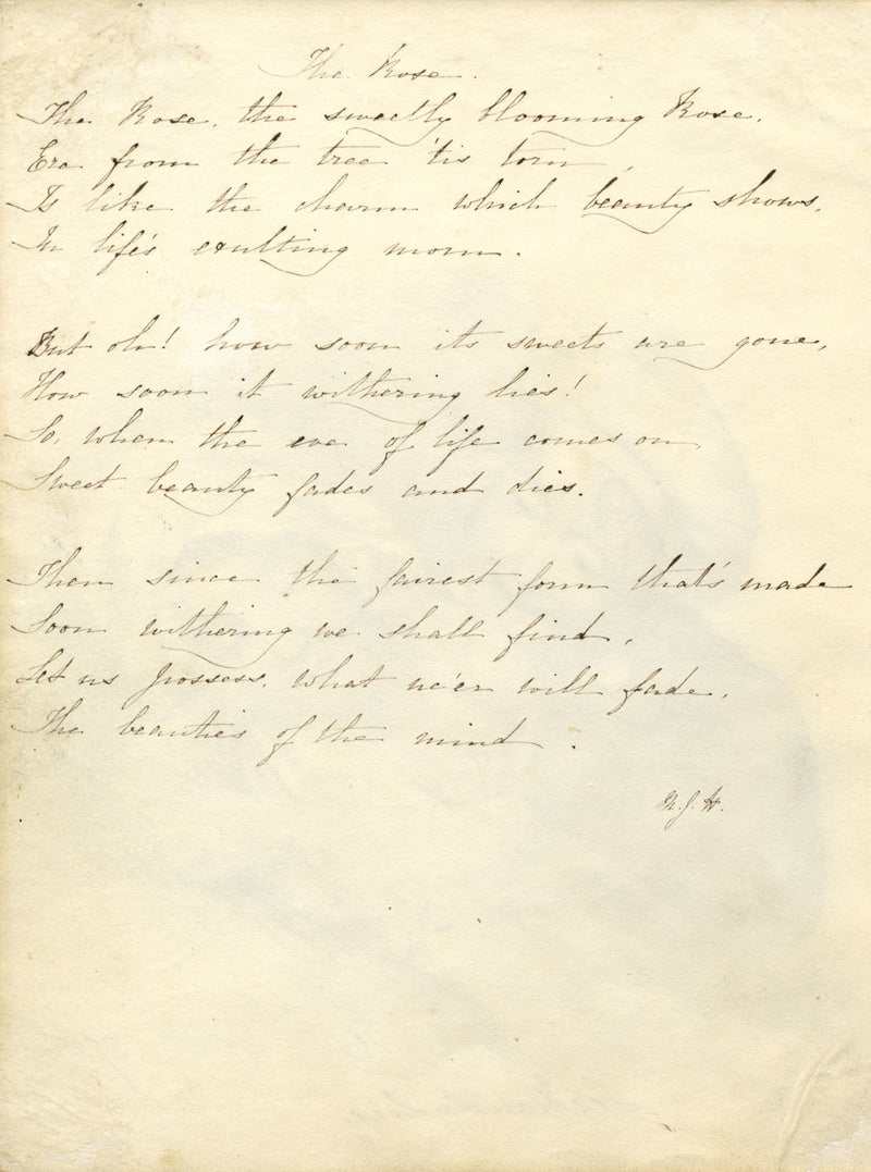 E.J. Burn, 'Les Moustaches' – Original 1841 graphite drawing