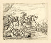 John Grant, Scena di battaglia di cavalleria – disegno a penna e inchiostro della metà del XIX secolo