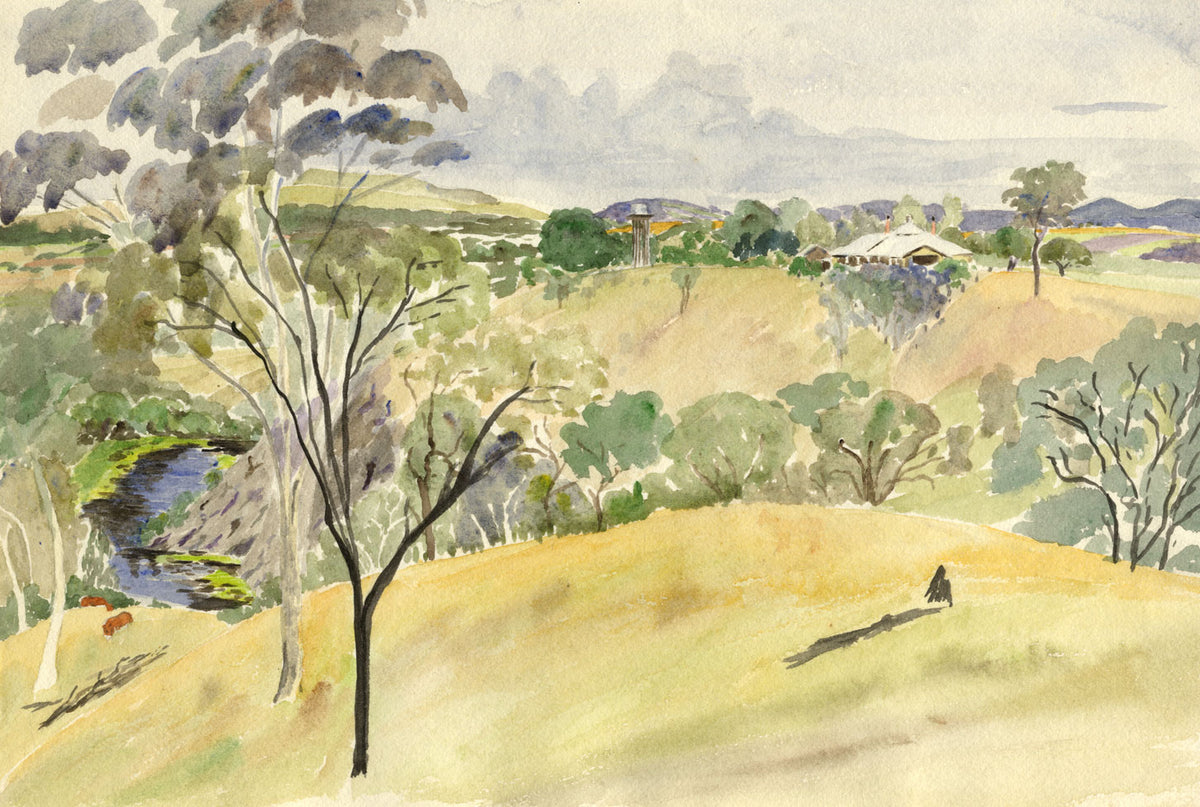 Stan Simpson, Caboonbah Homestead, Queensland, Australia – c.1944 watercolour