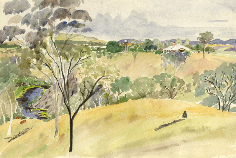 Stan Simpson, Caboonbah Homestead, Queensland, Australia – c.1944 watercolour