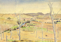Stan Simpson, Towards Tuncester, New South Wales, Australia – 1944 watercolour