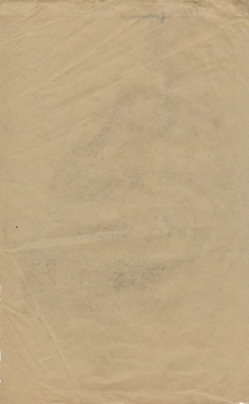 R. Smirnov, Visione notturna simbolista russa – Disegno originale a carboncino del 1916