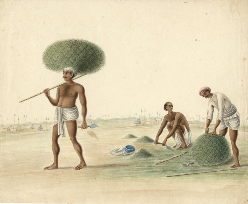 Indian Company School – Ghasiara Grass-cutters – c.1830 watercolour