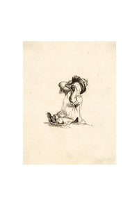 Anthropomorphic Duck Cartoon – Original early 19th-century pen & ink drawing