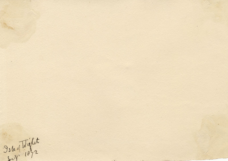 Barche a vela al largo della costa, Isola di Wight – Acquerello originale del 1872