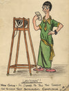C.G., 'How to Keep that Schoolgirl Complexion' Cartoon – 1927 watercolour