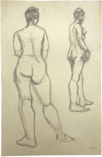 Harold Kopel ROI, Estudio de desnudo femenino en vivo, poses de pie 2 – dibujo de 1958