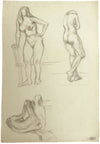 Harold Kopel ROI, Estudio de desnudo femenino en vivo, poses de pie 3 – dibujo de 1958