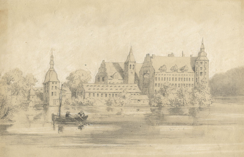 E.C.A.H., Frederiksborg Castle, Denmark – late 19th-century graphite drawing