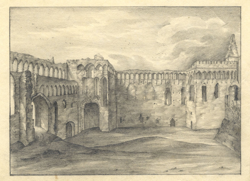 St Davids Bishop's Palace, Pembrokeshire, Wales – c.1826 graphite drawing
