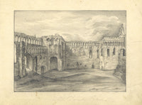 St Davids Bishop's Palace, Pembrokeshire, Wales – c.1826 graphite drawing