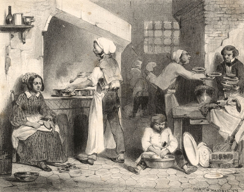 Célestin Nanteuil, French Cooks – Original 1838 lithograph print