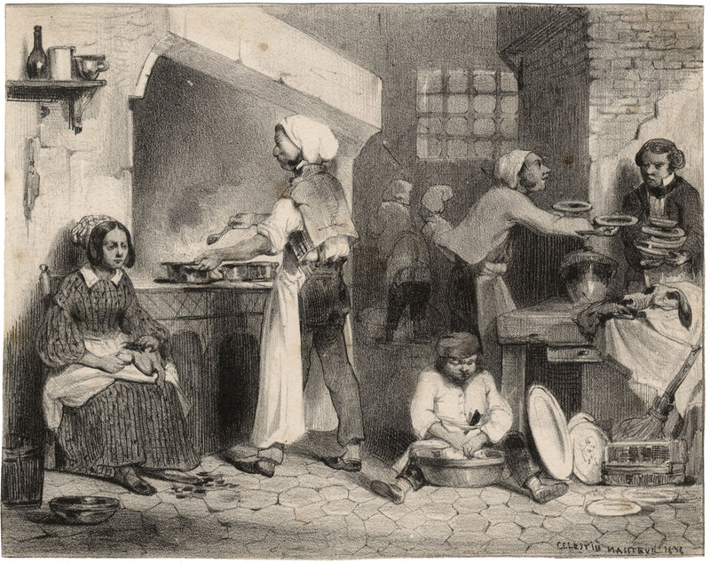 Célestin Nanteuil, French Cooks – Original 1838 lithograph print