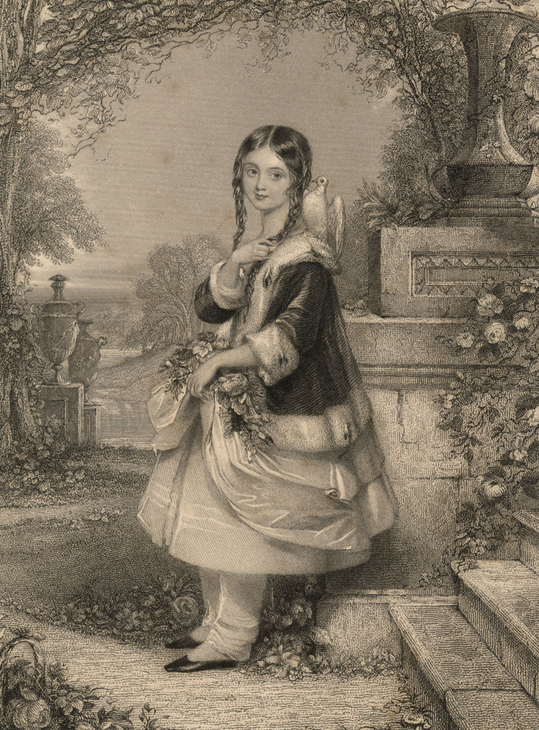 W.H. Egleton after J.Hayter, The Heiress – Original 1849 engraving print