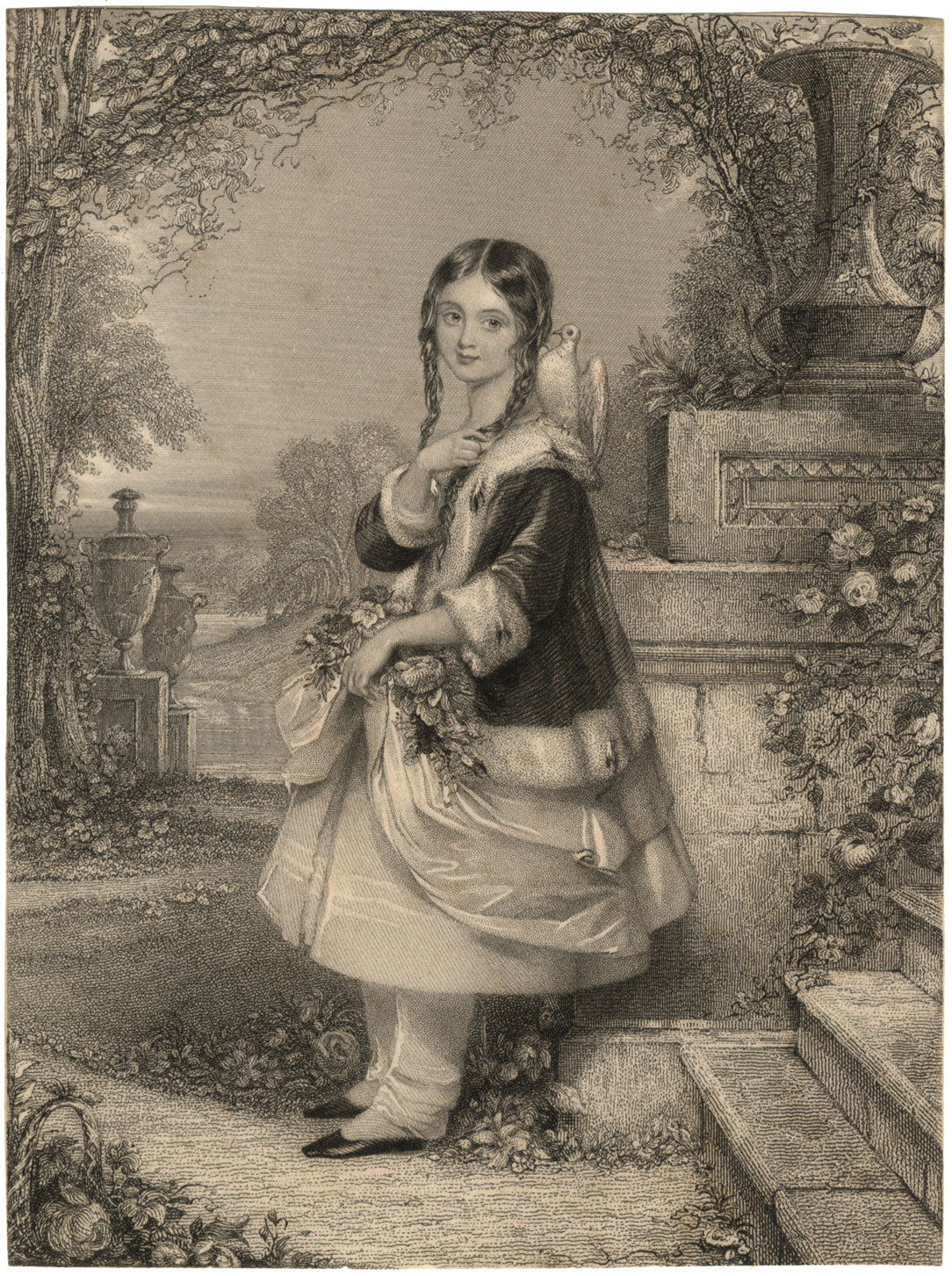 W.H. Egleton after J.Hayter, The Heiress – Original 1849 engraving print