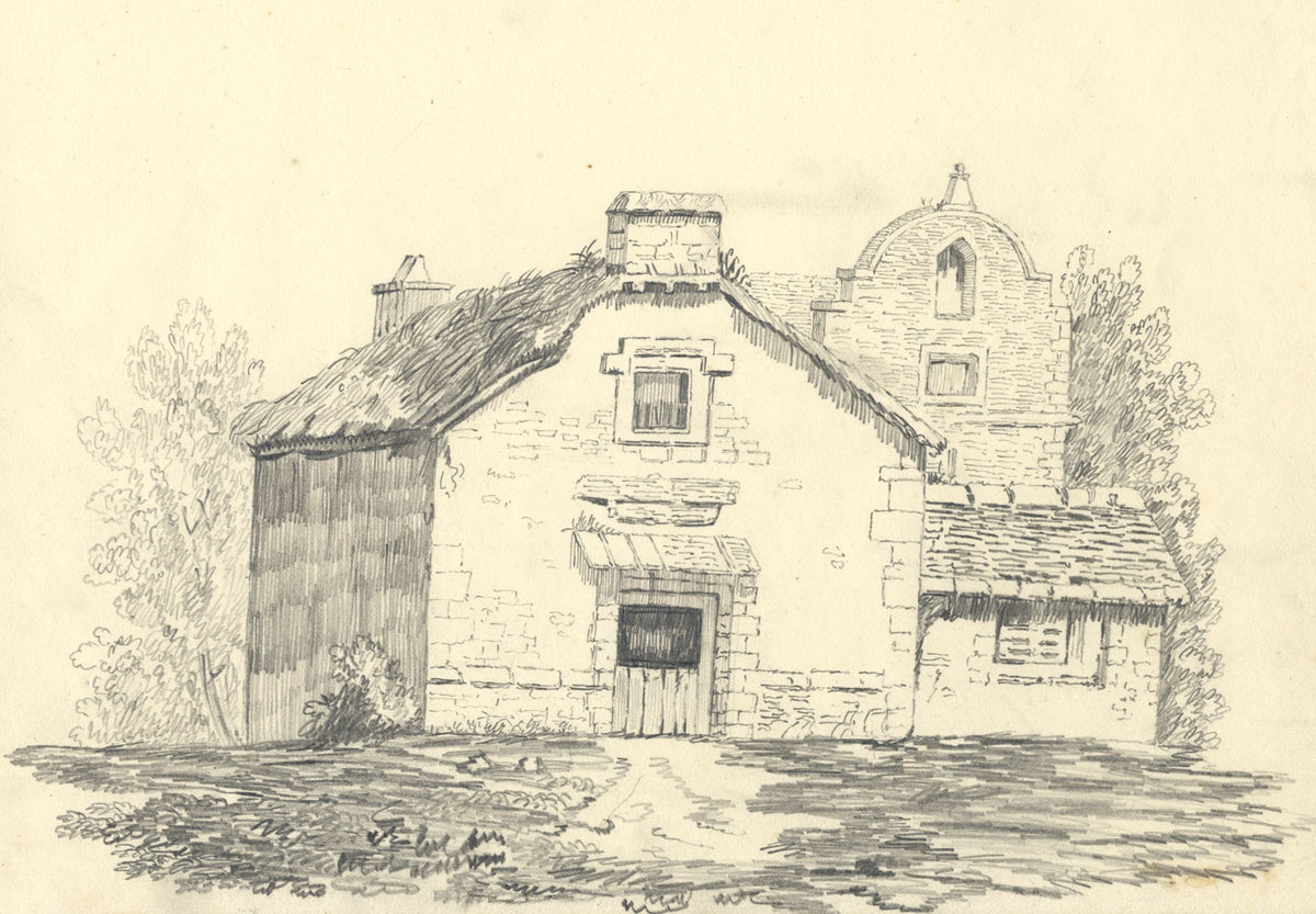 Overgrown Chapel – Original c.1838 graphite drawing