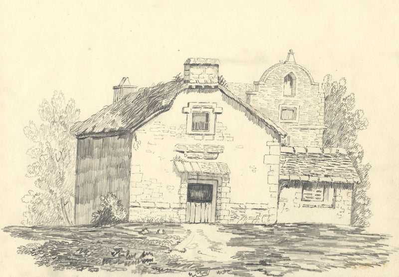 Overgrown Chapel – Original c.1838 graphite drawing