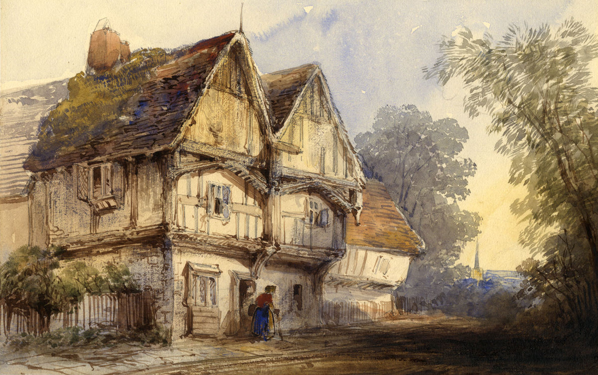 Thomas Colman Dibdin, Returning Home, Evening – mid-19th-century watercolour