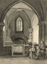 Attrib. Mary Heber, La Chapelle Bretonne (The Breton Chapel) – 1836 watercolour