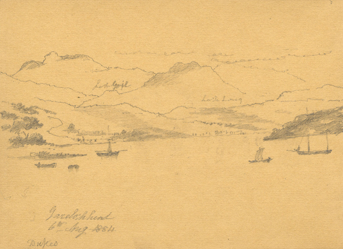 Alexander Hunter, Cloch Lighthouse, Firth of Clyde – 1884 watercolour painting