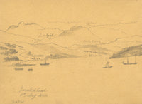 Alexander Hunter, Cloch Lighthouse, Firth of Clyde – 1884 watercolour painting