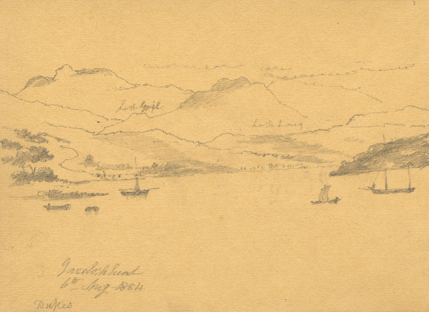 Alexander Hunter, Cloch Lighthouse, Firth of Clyde – 1884 watercolour painting