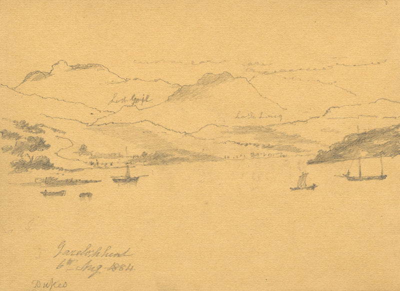 Alexander Hunter, Cloch Lighthouse, Firth of Clyde – 1884 watercolour painting