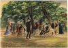 Alexander Hunter, Figures in Princes St Gardens, Edinburgh – 1888 watercolour
