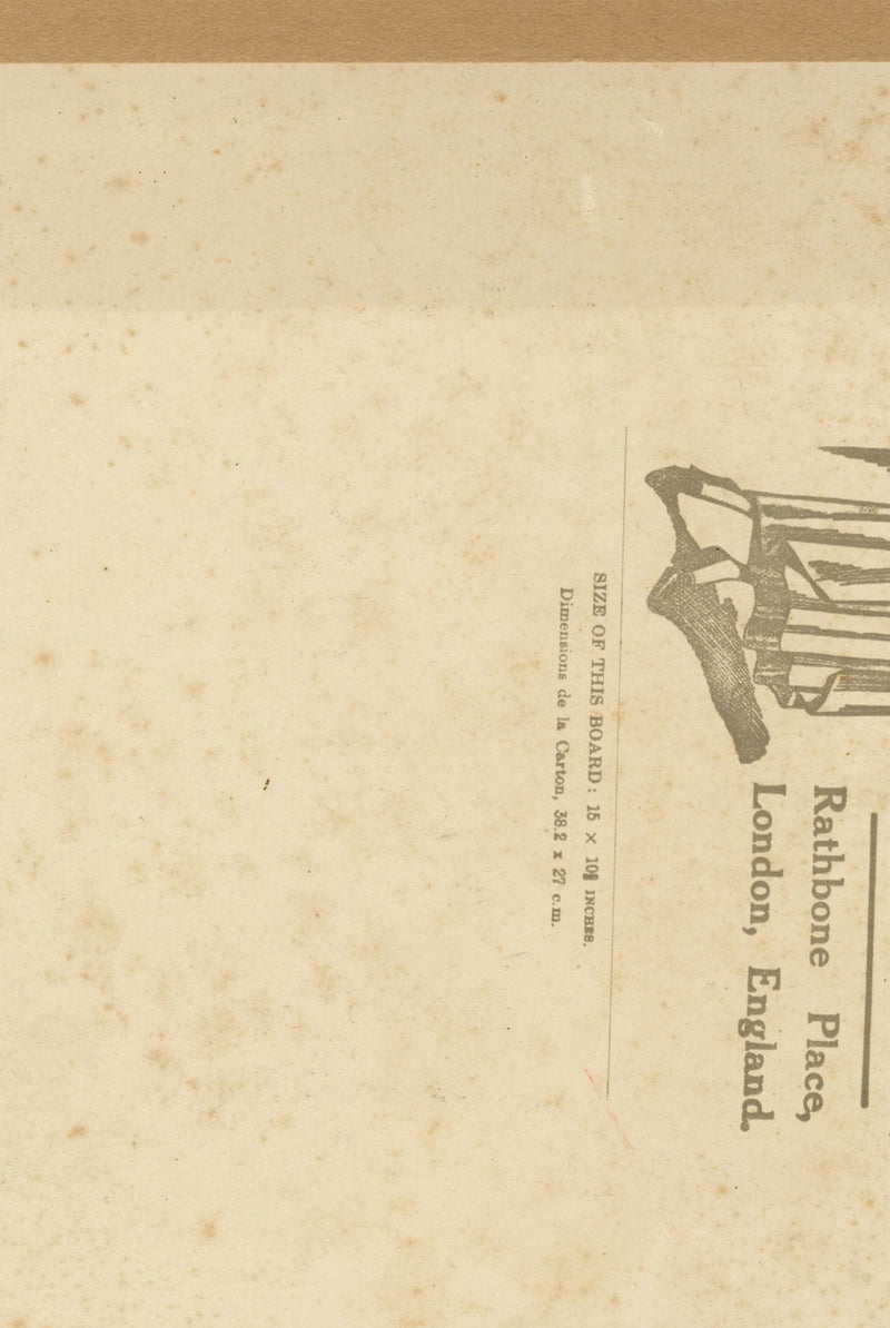 Young Girl with Her Doll – Original early 20th-century watercolour painting