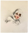 William Warman, Portrait of a Woman in a Bonnet – mid-19th-century watercolour