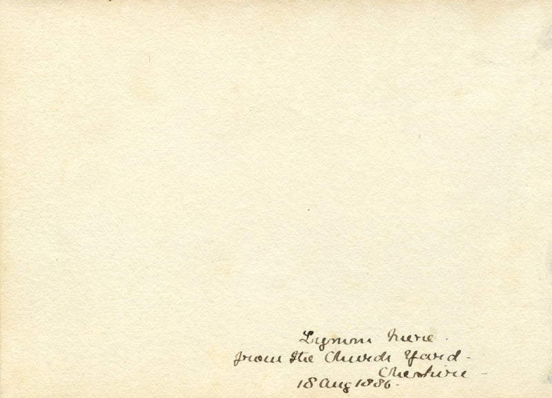 Rosa E. Neumann, Lymm Dam from the Churchyard, Cheshire – 1886 watercolour