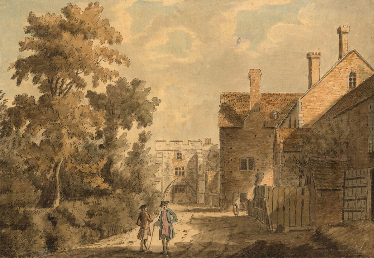 Captain Francis Grose, Archbishop's Palace Canterbury –1767 watercolour painting