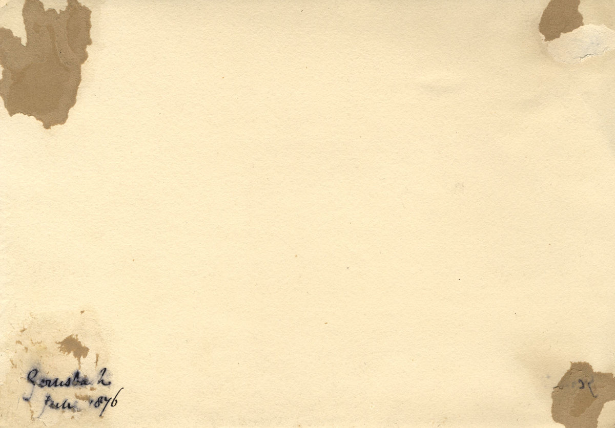 Figures by River Murg, Gernsbach, Black Forest, Germany – 1876 watercolour