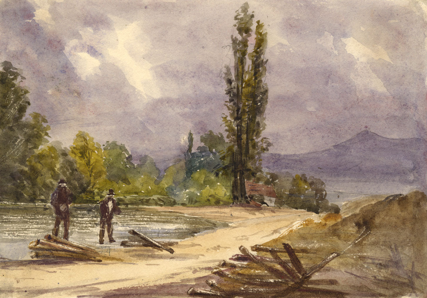 House at Gernsbach, Black Forest, Germany – Original 1876 watercolour painting