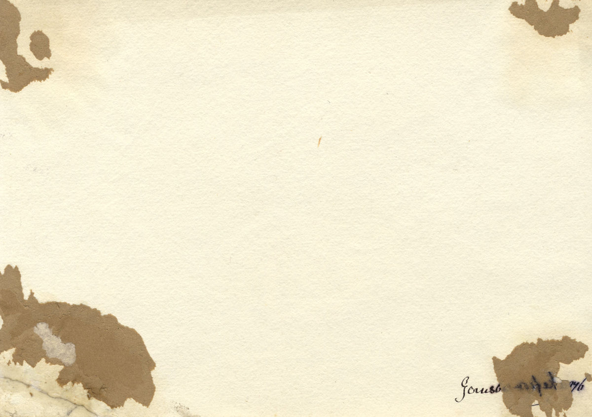 Puente en Gernsbach, Selva Negra, Alemania – Acuarela original de 1876