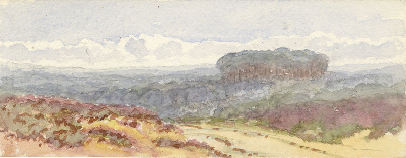 Emily Bruce, Woolmer Forest View, Hampshire – Original 1889 watercolour painting