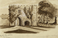 Rev Henry Samuel Eyre, Torre Abbey Gatehouse, Torquay –1844 watercolour painting