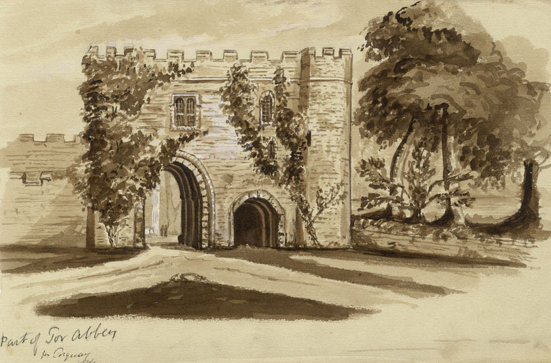 Rev Henry Samuel Eyre, Torre Abbey Gatehouse, Torquay –1844 watercolour painting