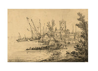 St Mary de Haura Church, Shoreham-by-Sea, Sussex – mid-19th-century lithograph