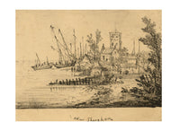 Chiesa di Santa Maria de Haura, Shoreham-by-Sea, Sussex – litografia della metà del XIX secolo