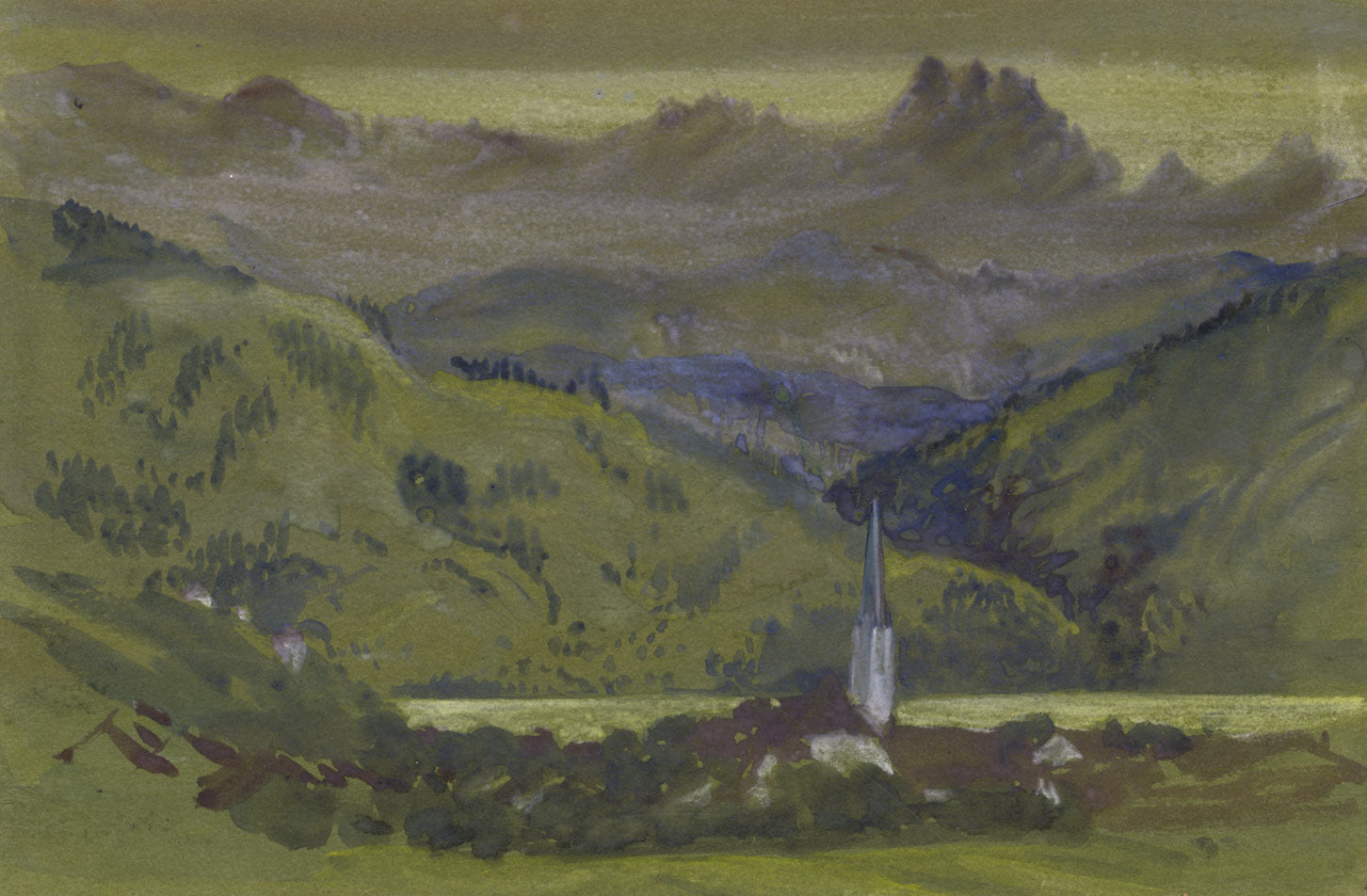 Constance Smith, Old Parish Church St Martin Garmisch-Partenkirche–1900 painting