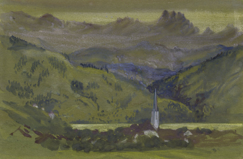 Constance Smith, Old Parish Church St Martin Garmisch-Partenkirche–1900 painting