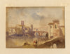 Attrib. Joseph Gandy ARA, Pons Fabricius on the Tiber, Rome – c.1830 watercolour