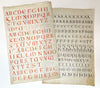 Ellen M. Murray Thomson, Original 1910s Arts & Crafts Calligraphy Alphabets Pair