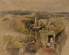 Frederick William Hulme, Farmstead Barns – mid-19th-century watercolour painting
