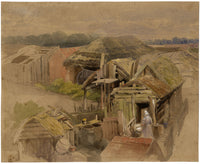 Frederick William Hulme, Graneros de granja – acuarela de mediados del siglo XIX