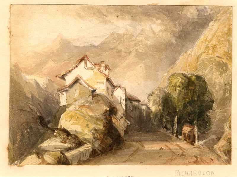 Thomas Miles Richardson Jnr, Alpine Road – acquerello della metà del XIX secolo