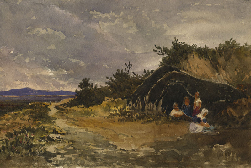 Attrib William James Müller, Tent of Wandering Yurooks Xanthus–C19th watercolour