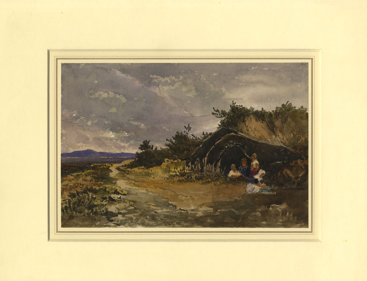 Attrib William James Müller, Tent of Wandering Yurooks Xanthus–C19th watercolour